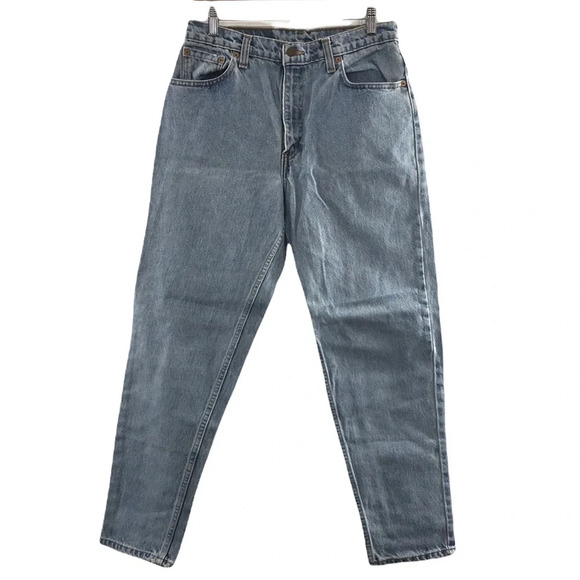Levi's 550 Vintage Relaxed‎ Fit Tapered Leg Jeans Womens 11 Short Light Denim - Picture 1 of 11